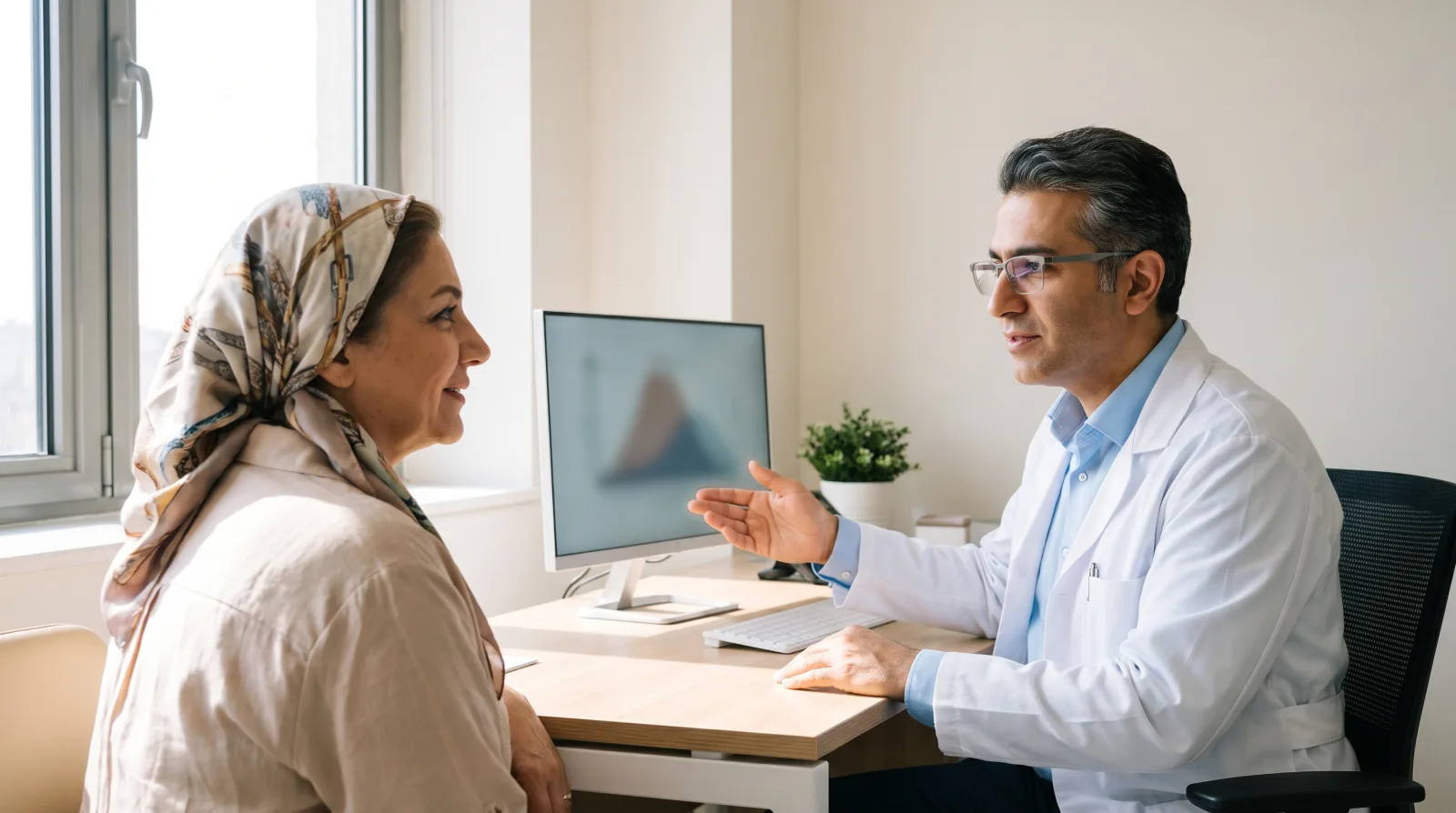 پیگیری بعد از عمل سرطان روده بزرگ در مطب جراح
